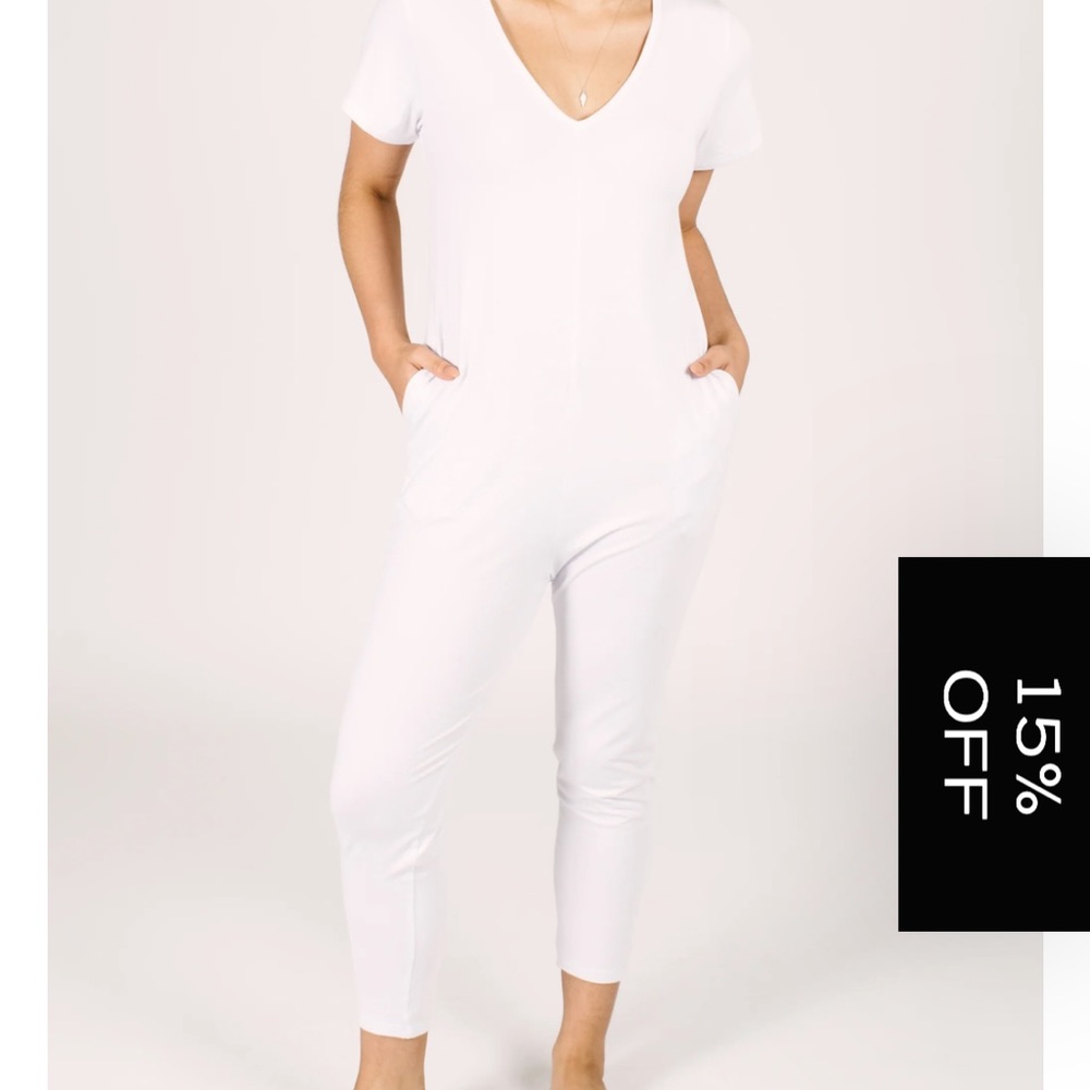 Smash + Tess Romper in Cream Color